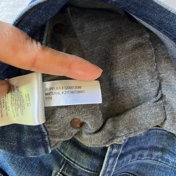 Vintage Polo Ralph Lauren Denim Midi Skirt Blue Button Front Size 12 - Picture 12 of 17